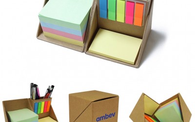 Bloco Cubo Eco com Post-it - Tam.: 9x9cm