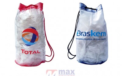 Bolsa de Praia em PVC Cristal - Tam.: 20 x 33 cm.