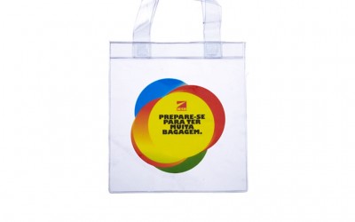 Sacola em PVC Cristal - Tam.: 35 x 40 cm.