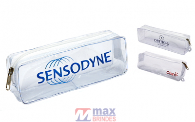 Estojo em PVC Cristal - Tam.: 22 x 6,5 cm