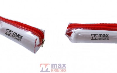 Estojo em PVC Cristal - Tam.: 22 x 6,5 cm.