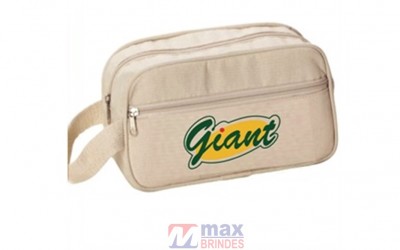 Necessaire Ecológica com 2 compartimentos - Tam.: 21 x 15 x 8 cm.